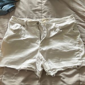 White Jean Shorts